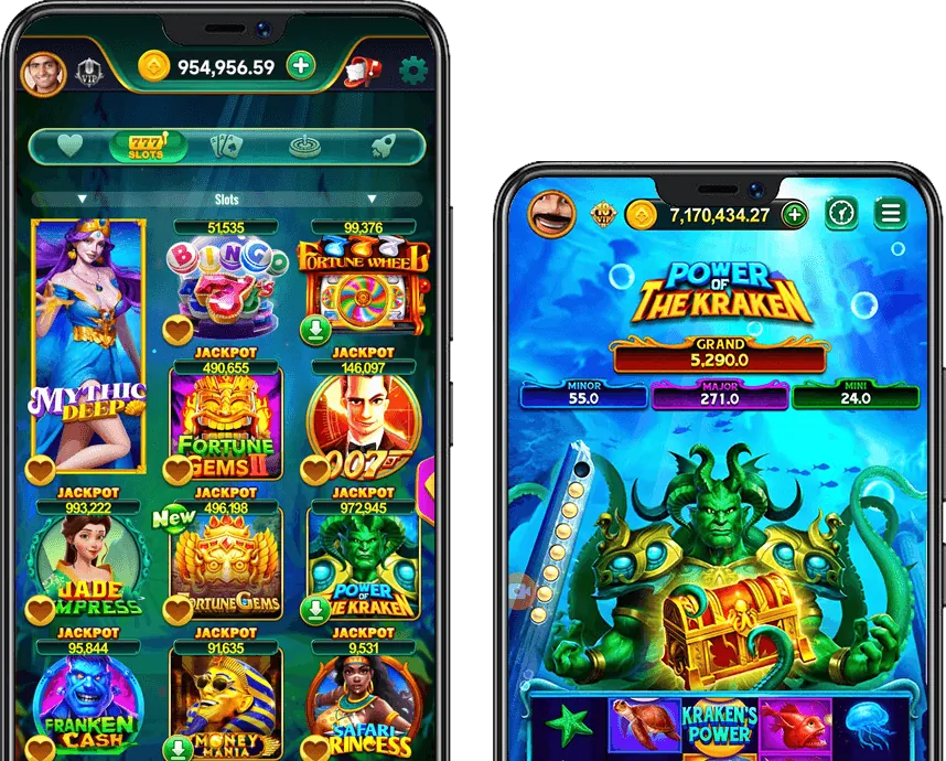 Hình ảnh đa dạng các trò chơi casino, slot game và bắn cá hấp dẫn.